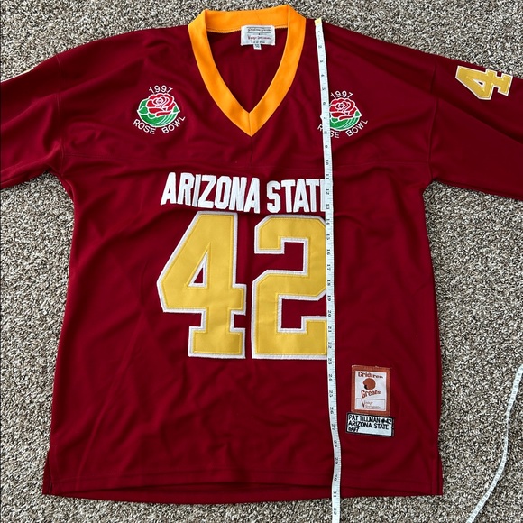 Pat Tillman Arizona State Sun Devils Rose Bowl Gridiron Greats Jersey,Sewn Sz 50 - Picture 6 of 8
